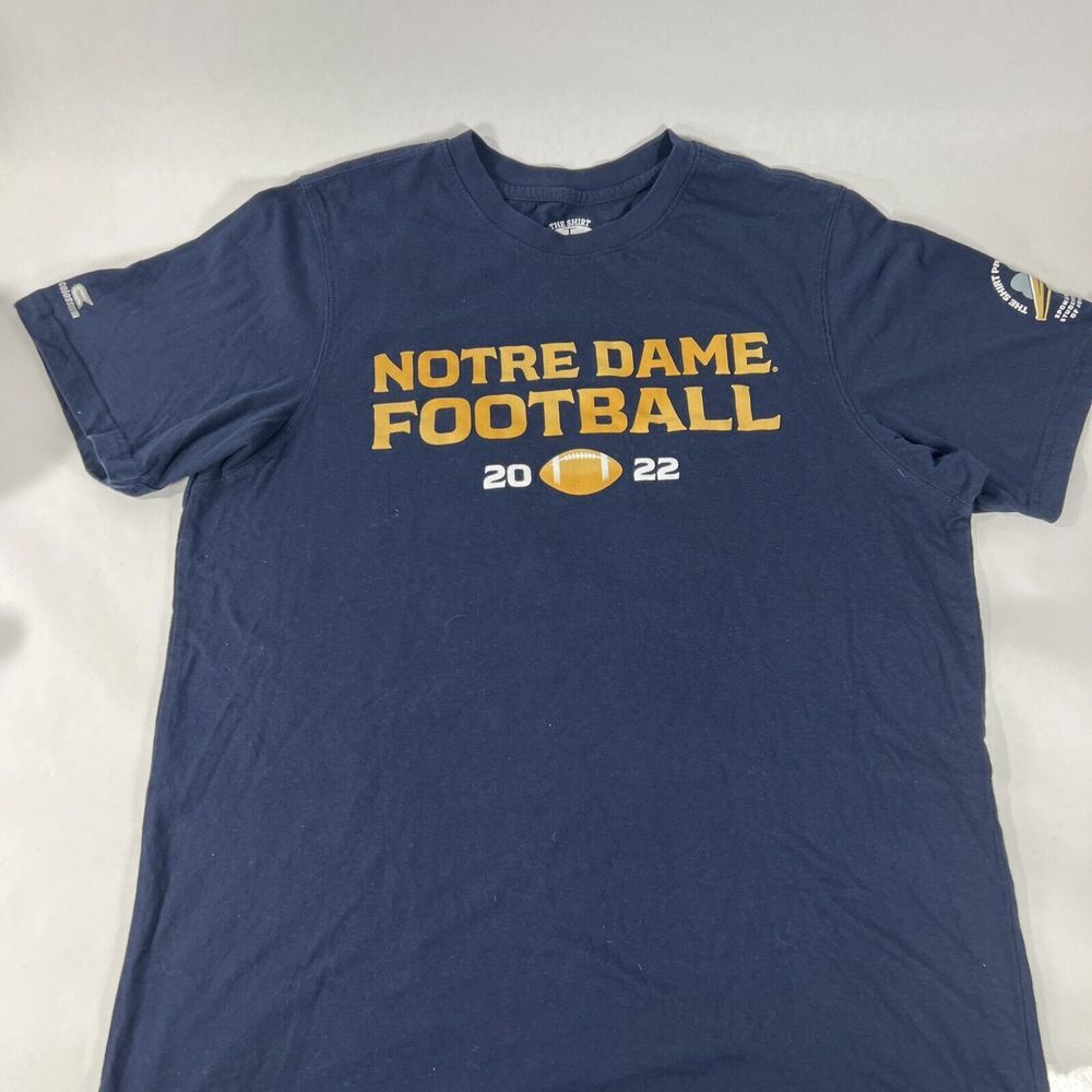 Notre Dame Fighting Irish Football Shirt 2022 NCAA Blue Size Large